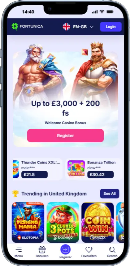 Main page Fortunica casino