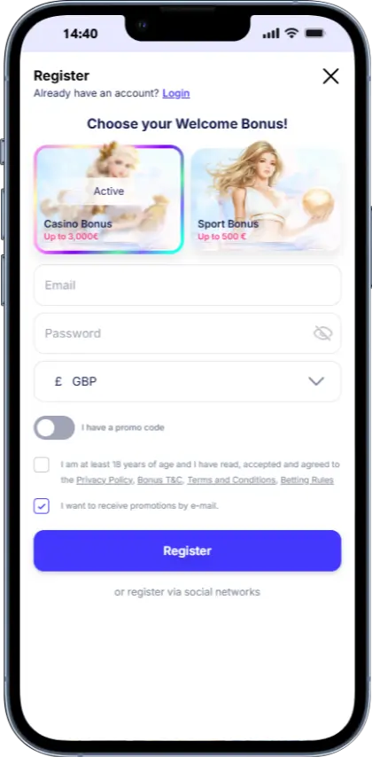 Fortunica login and Registration